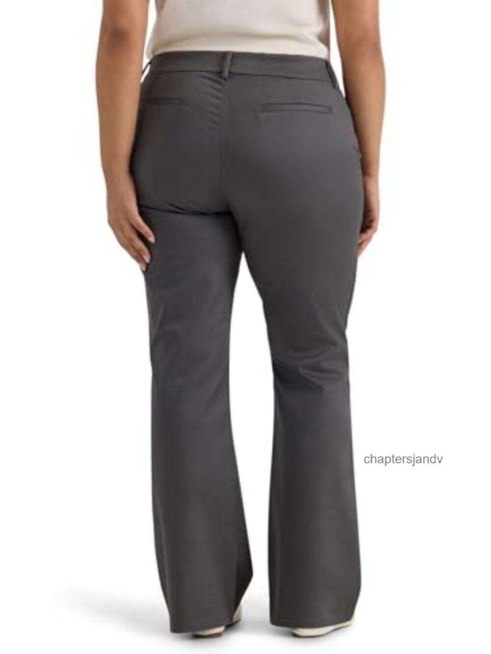 Plus Size Wrinkle Free Mid Rise Bootcut Pants Stretch Slacks - Picture 2 of 6